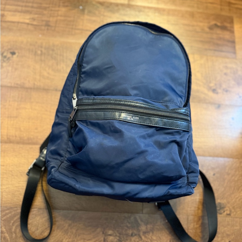 Michael Kors Navy Nylon Backpack